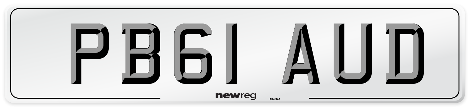 PB61 AUD Number Plate from New Reg